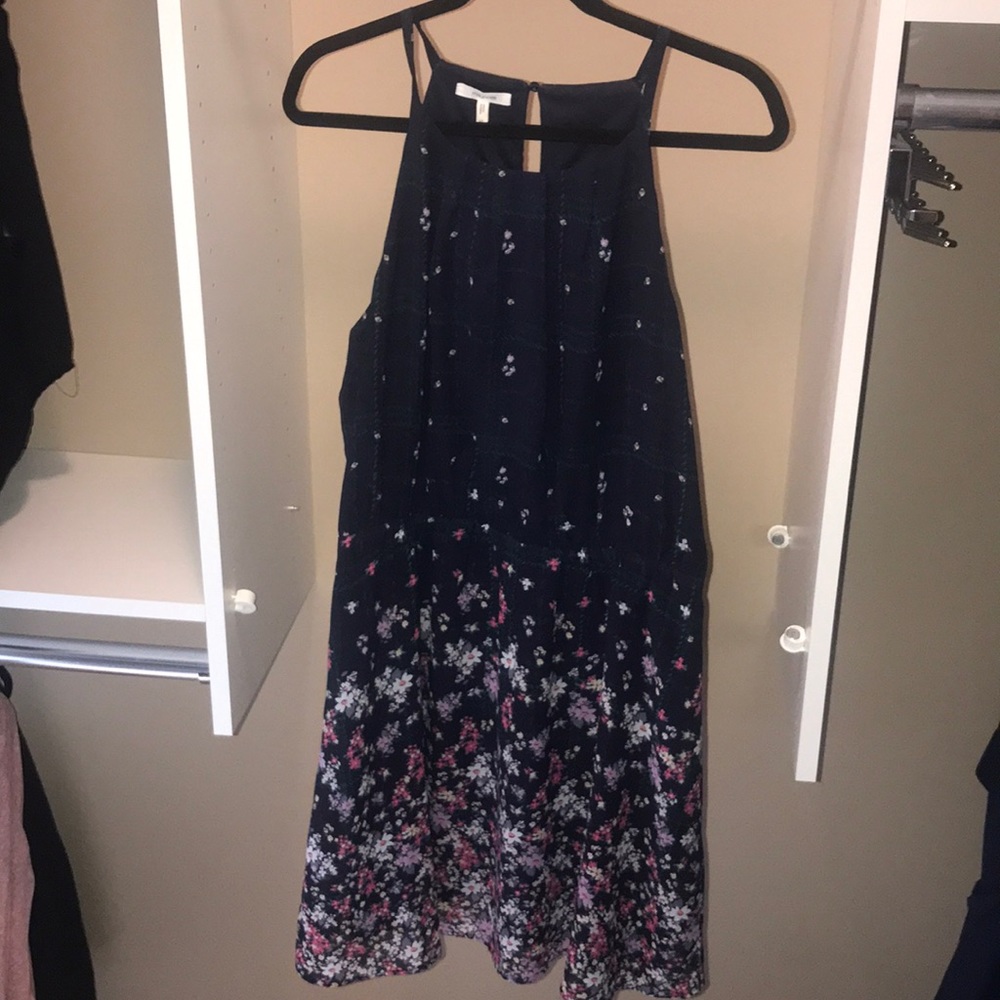Navy Floral Mini Dress